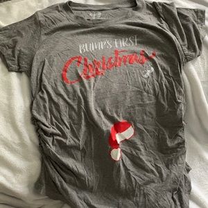 Baby “Bump’s First Christmas” graphic T-shirt